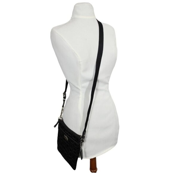 COACH SIGNATURE Shoulder Bag Crossbody Swingpack Black - Picture 5 of 6